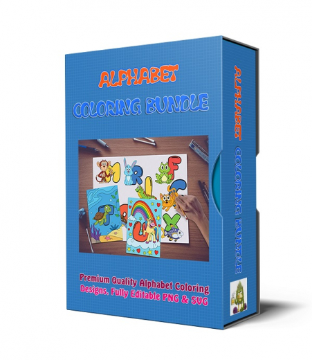 USA Alphabet Coloring Bundle. (Farbige Designs)