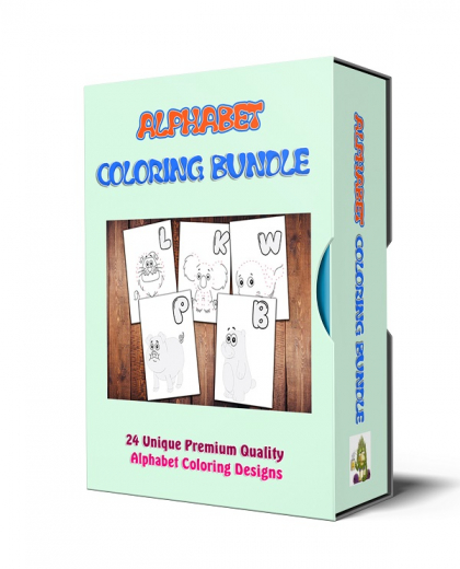 USA Alphabet Coloring Bundle. (Dotted Designs)
