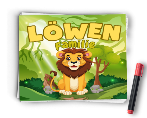 Löwen Kinder Malbuch – Kreativer Ausmalspaß für Kinder.