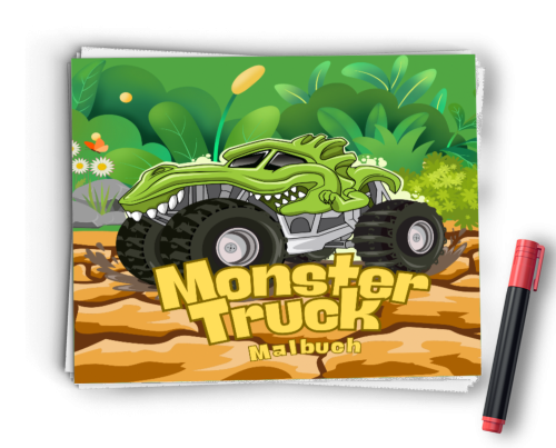 Monster Trucks Kinder Malbuch – Actionreiche Fahrzeuge zum Ausmalen.