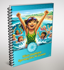 Mias mutiger Sprung ins Wasser.