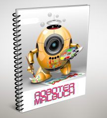 Roboter Malbuch.
