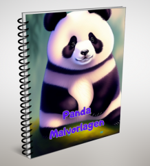 Süßer Pandabär Malbuch für Kinder.