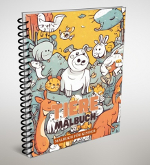 Tiere Malbuch für Kinder.