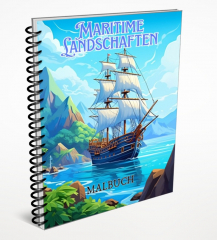 Maritime Landschaften Malbuch.