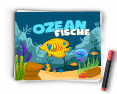 Ozean Fische Kinder Malbuch – Bunte Unterwasserwelt zum Ausmalen.